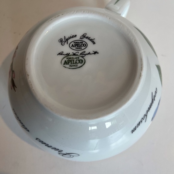 Apilco French Elysian Garden Porcelaine Oversized Breakfast Cup and Saucer - Picture 8 of 15